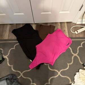 OQQ Women's 3 Piece Bodysuits Sexy Ribbed Strappy Square Neck Sleeveless Tummy C